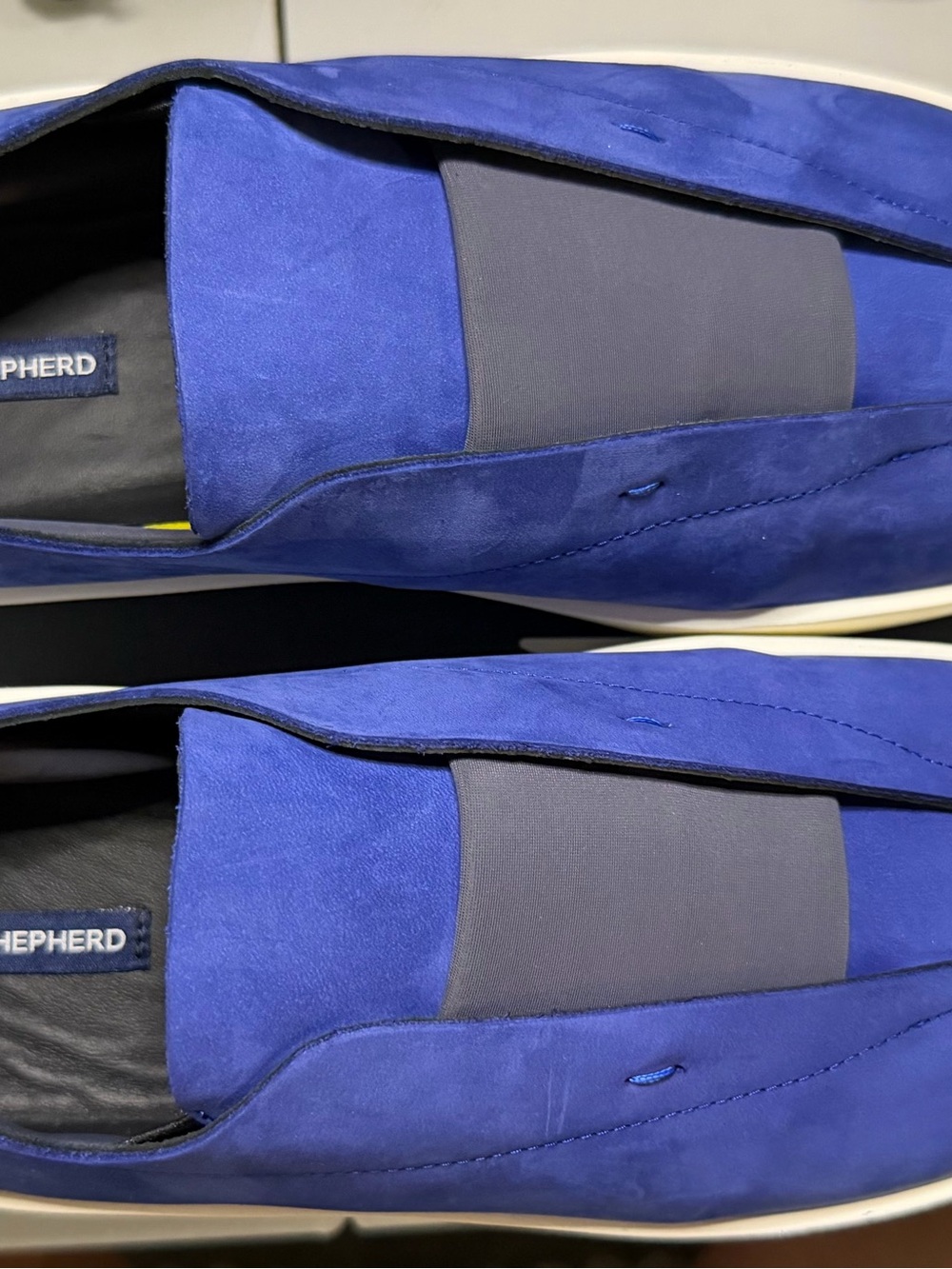 Shepherd Men's Blue Slip-On Athletic Shoes